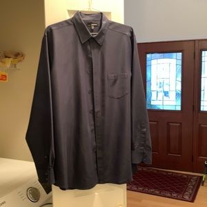 Murano midnight blue casual dress button down shirt